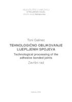 Tehnologično oblikovanje lijepljenih spojeva