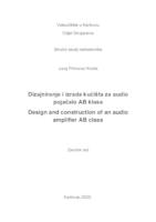 DIZAJNIRANJE I IZRADA KUĆIŠTA ZA AUDIOPOJAČALO AB KLASE