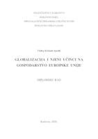 GLOBALIZACIJA  I  NJENI  UČINCI  NA   GOSPODARSTVO  EUROPSKE  UNIJE