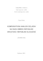 KOMPARATIVNA ANALIZA OZLJEDA NA RADU IZMEĐU REPUBLIKE HRVATSKE I REPUBLIKE SLOVAČKE