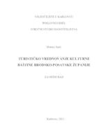 TURISTIČKO VREDNOVANJE KULTURNE BAŠTINE  BRODSKO- POSAVSKE ŽUPANIJE