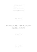 STATISTIČKI POKAZATELJI U ANALIZI OZLJEDA NA RADU