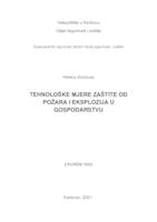 TEHNOLOŠKE MJERE ZAŠTITE OD POŽARA I EKSPLOZIJA U GOSPODARSTVU