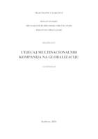 UTJECAJ MULTINACIONALNIH KOMPANIJA NA GLOBALIZACIJU