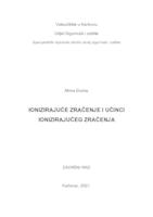 IONIZIRAJUĆE ZRAČENJE I UČINCI IONIZIRAJUĆEG ZRAČENJA