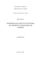 ORGANIZACIJA ZAŠTITE OD POŽARA NA PODRUČJU GRADA MALOG LOŠINJA