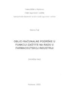 OBLICI RAČUNALNE PODRŠKE U FUNKCIJI ZAŠTITE NA RADU U FARMACEUTSKOJ INDUSTRIJI