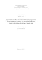 USPOREDNA ANALIZA FINANCIJSKIH IZVJEŠTAJA POMOĆU FINANCIJSKIH POKAZATELJA NA PRIMJERU PODUZEĆA ILIRIJA D.D I LIBURNIA RIVIERA HOTELI D.D.