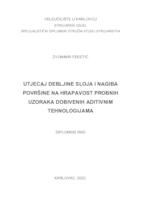 UTJECAJ DEBLJINE SLOJA I NAGIBA POVRŠINE NA HRAPAVOST PROBNIH UZORAKA DOBIVENIH ADITIVNIM TEHNOLOGIJAMA