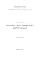 ULOGA E-UČENJA U UNAPRJEĐENJU ZAŠTITE NA RADU