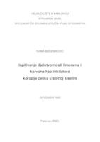 ISPITIVANJE DJELOTVORNOSTI LIMONENA I KARVONA KAO INHIBITORA KOROZIJE ČELIKA U SOLNOJ KISELINI