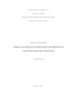 UPRAVLJANJE KVALITETOM S OSVRTOM NA USLUŽNI SEKTOR ČIŠĆENJA