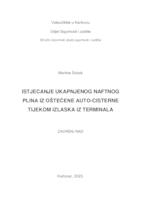 ISTJECANJE UKAPLJENOG NAFTNOG PLINA IZ OŠTEĆENE AUTO-CISTERNE TIJEKOM IZLASKA IZ TERMINALA