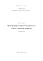 UPRAVLJANJE PROTOTIPOM ROBOTSKE RUKE POMOĆU MOBILNE APLIKACIJE