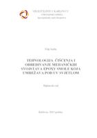 TEHNOLOGIJA ČIŠĆENJA I ODREĐIVANJE MEHANIČKIH SVOJSTAVA EPOXY SMOLE KOJA UMREŽAVA POD UV SVJETLOM