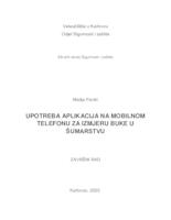 UPOTREBA  APLIKACIJA NA MOBILNOM TELEFONU ZA IZMJENU BUKE U ŠUMARSTVU