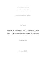 ŠIRENJE STRANIH INVAZIVNIH BILJNIH VRSTA KROZ GRAĐEVINSKE POSLOVE