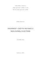 SIGURNOST I ZAŠTITA NA RADU U NUKLEARNIM ELEKTRANAMA