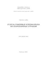 UTJECAJ PANDEMIJE KORONAVIRUSA NA GOSPODARENJE OTPADOM