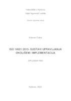 ISO 14001:2015-SUSTAVI UPRAVLJANJA OKOLIŠEM I IMPLEMENTACIJA