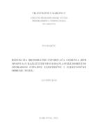 REDUKCIJA BROMIRANIH USPORIVAČA GORENJA (BFR SPOJEVA) U RAZLIČITIM VRSTAMA PLASTIKE DOBIVENE
 OPORABOM OTPADNE ELEKTRIČNE I ELEKTONIČKE OPREME (WEEE)