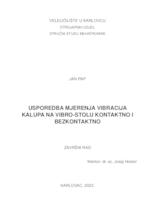 USPOREDBA MJERENJA VIBRACIJA KALUPA NA VIBRO-STOLU KONTAKTNO I BEZKONTAKTNO