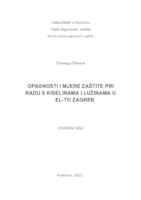 OPASNOSTI I MJERE ZAŠTITE PRI RADU S KISELINAMA I LUŽINAMA U EL-TO ZAGREB