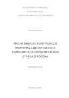 PROJEKTIRANJE I KONSTRUKCIJA PROTOTIPA SAMOISTOVARNOG KONTEJNERA ZA ODVOZ METALNOG OTPADA IZ POGONA