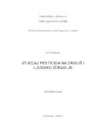 UTJECAJ PESTICIDA NA OKOLIŠ I LJUDSKO ZDRAVLJE