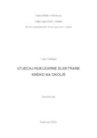 UTJECAJ NUKLEARNE ELEKTRANE KRŠKO NA OKOLIŠ