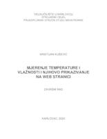 MJERENJE TEMPERATURE I VLAŽNOSTI I NJIHOVO PRIKAZIVANJE NA WEB STRANICI