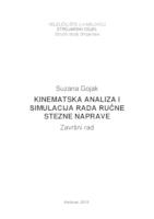 Kinematska analiza i simulacija rada ručne stezne naprave