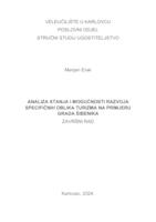 ANALIZA STANJA I MOGUĆNOST RAZVOJA SPECIFIČNIH OBLIKA TURIZMA NA PRIMJERU GRADA ŠIBENIKA