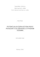 POTENCIJALNI RIZICI ZA LJUDSKO ZDRAVLJE POVEZANI S IZLOŽENOŠĆU OTPADNIM VODAMA