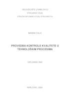 PROVEDBA KONTROLE KVALITETE U TEHNOLOŠKIM PROCESIMA