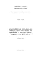 UNAPRJEĐENJE DJELOVANJA VATROGASNIH POSTROJBI PRI SPAŠAVANJU UNESREĆENIH U OKVIRU "ZLATNOG SATA"