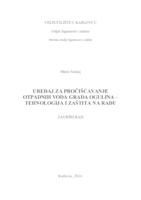 UREĐAJ ZA PROČIŠĆAVANJE OTPADNIH VODA GRADA OGULINA -TEHNOLOGIJA I ZAŠTITA NA RADU