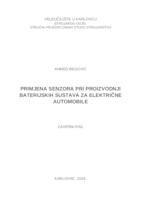 PRIMJENA SENZORA PRI PROIZVODNJI BATERIJSKIH SUSTAVA ZA ELEKTRIČNE AUTOMOBILE