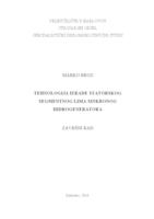 Tehnologija izrade statorskog segmentnog lima sinkronog hidrogeneratora