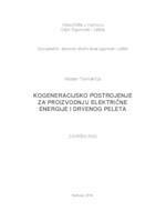 Kogeneracijsko postrojenje za proizvodnju električne energije i drvenog peleta