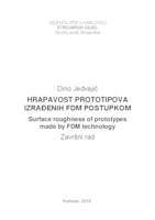 Hrapavost prototipova izrađenih FDM postupkom