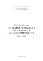 Ce oznaka proizvoda s naglaskom na strojarsku direktivu