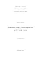 Opasnosti i mjere zaštite u procesu proizvodnje hrane