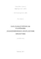 Djelovanje požara na područjima zagađenim minsko-eksplozivnim sredstvima