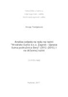 Analiza ozljeda na radu na razini "Hrvatske šume" d.o.o. Zagreb - Uprava šuma podružnica Senj (2012. - 2015.) i na državnoj razini