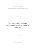 Sigurnosna prosudba u obavljanju poslova privatne zaštite