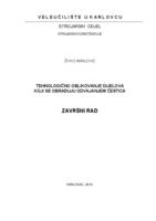 Tehnologično oblikovanje dijelova koji se obrađuju odvajanjem čestica