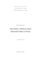 Nastanak i zbrinjavanje radioaktivnog otpada