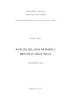 prikaz prve stranice dokumenta Analiza ozljeda na radu u Republici Hrvatskoj