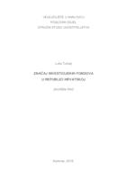 prikaz prve stranice dokumenta Značaj investicijskih fondova u Republici Hrvatskoj